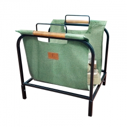Подставка для дров с сумкой-переноской "Весёлый Трубочист" разборная (цвет зеленый)