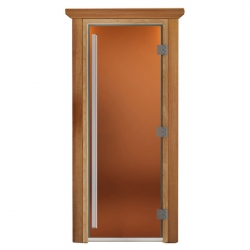 Дверь для бани и сауны DoorWood Престиж Бронза Матовая 170х70 (по коробке)